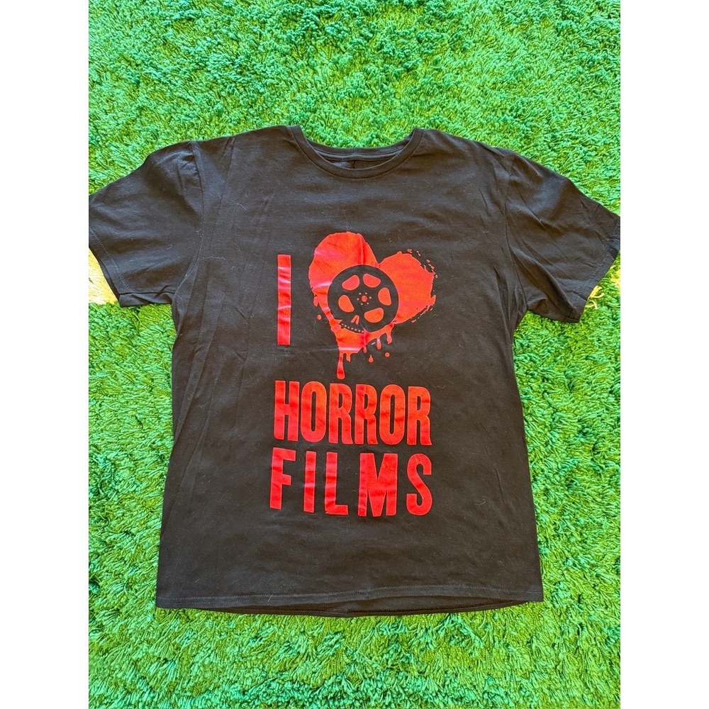 Unbranded Horror Films Graphic T-Shirt Mens L Black Excellent Movie Fan Tee